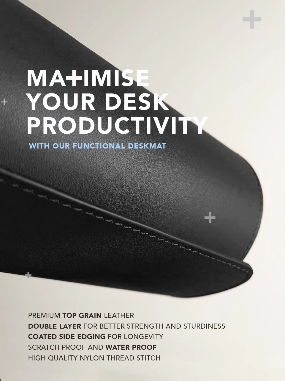 Leather Deskmat Black - Image 3