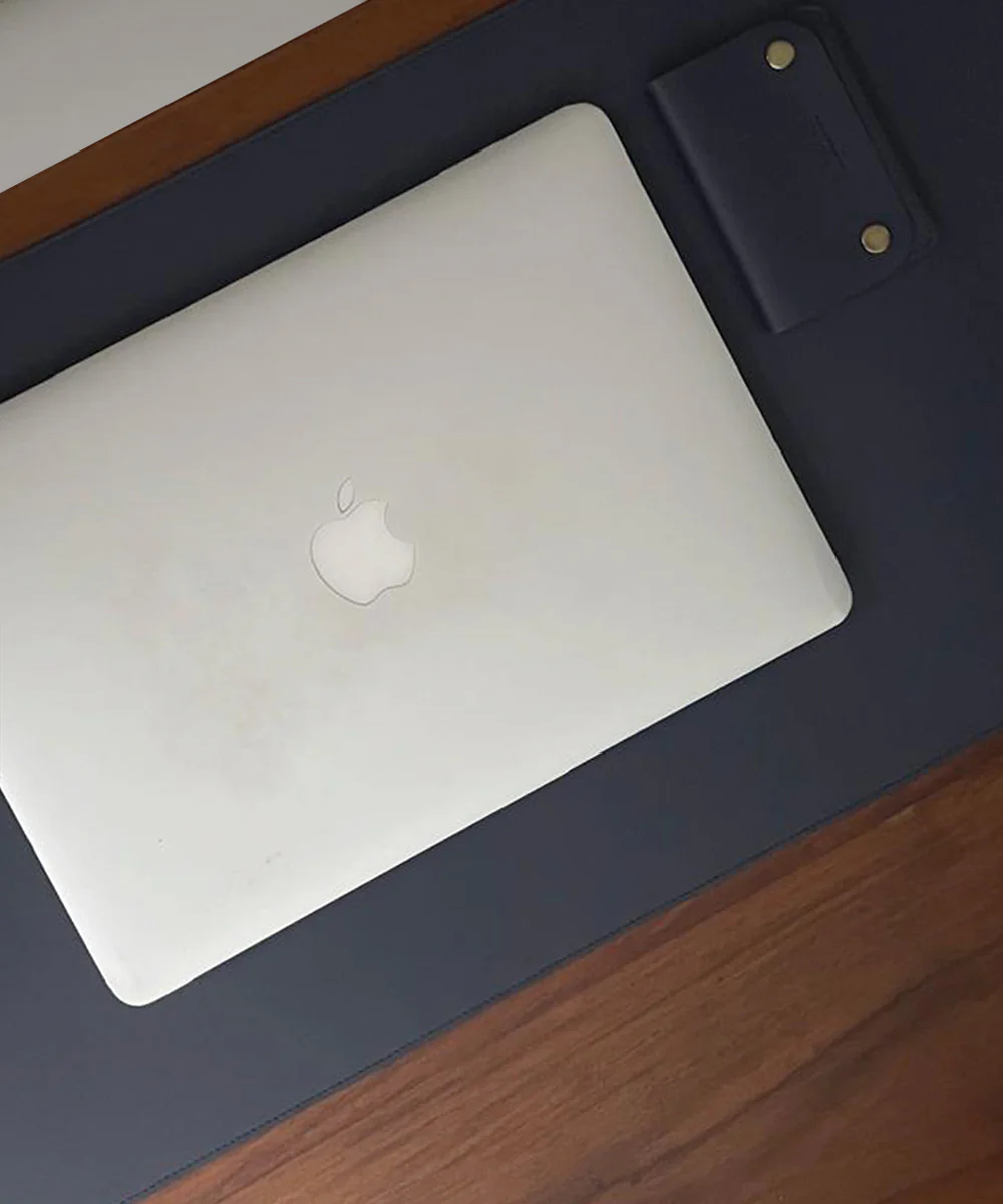 Leather Deskmat Navy - Image 5